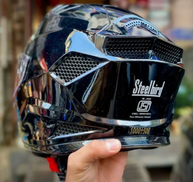 Steelbird Air SBH-25 600mm Large Black Helmet - Image 6