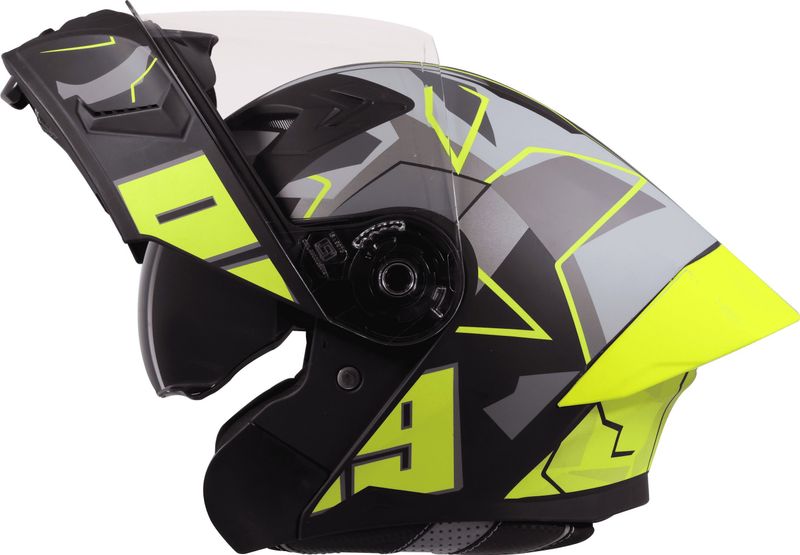 Steelbird Air SBA-20 ISS 09 Glossy Black Neon Large Helmet - Image 5