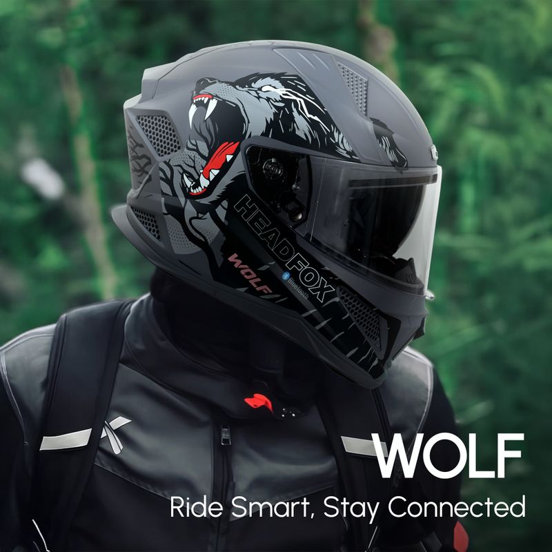 Head fox Wolf AI Bluetooth Smart Helmet - Image 5