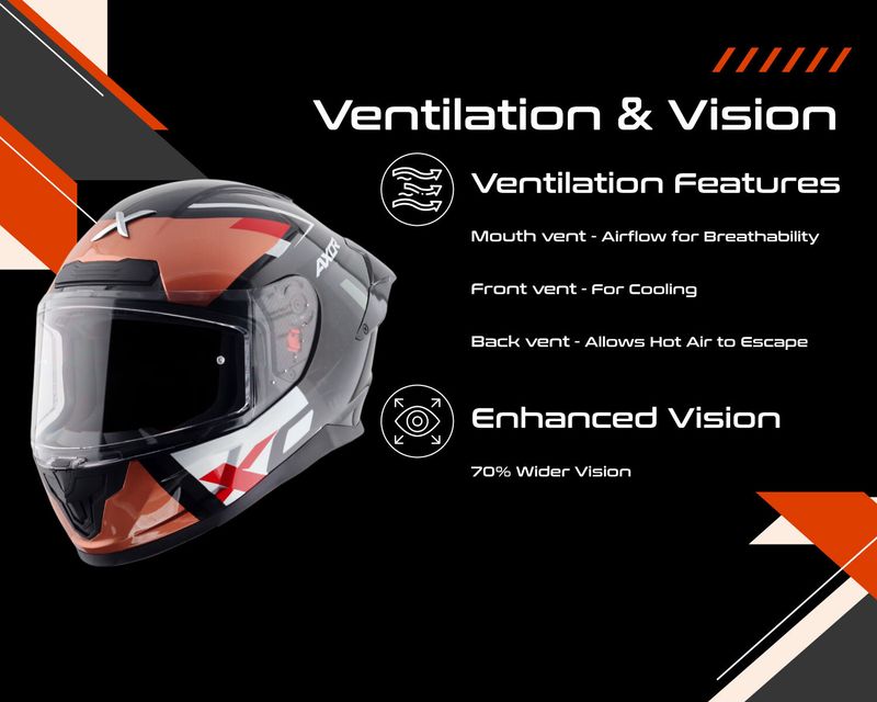 Axor Saber X-Sport Motorbike Helmet - Image 3