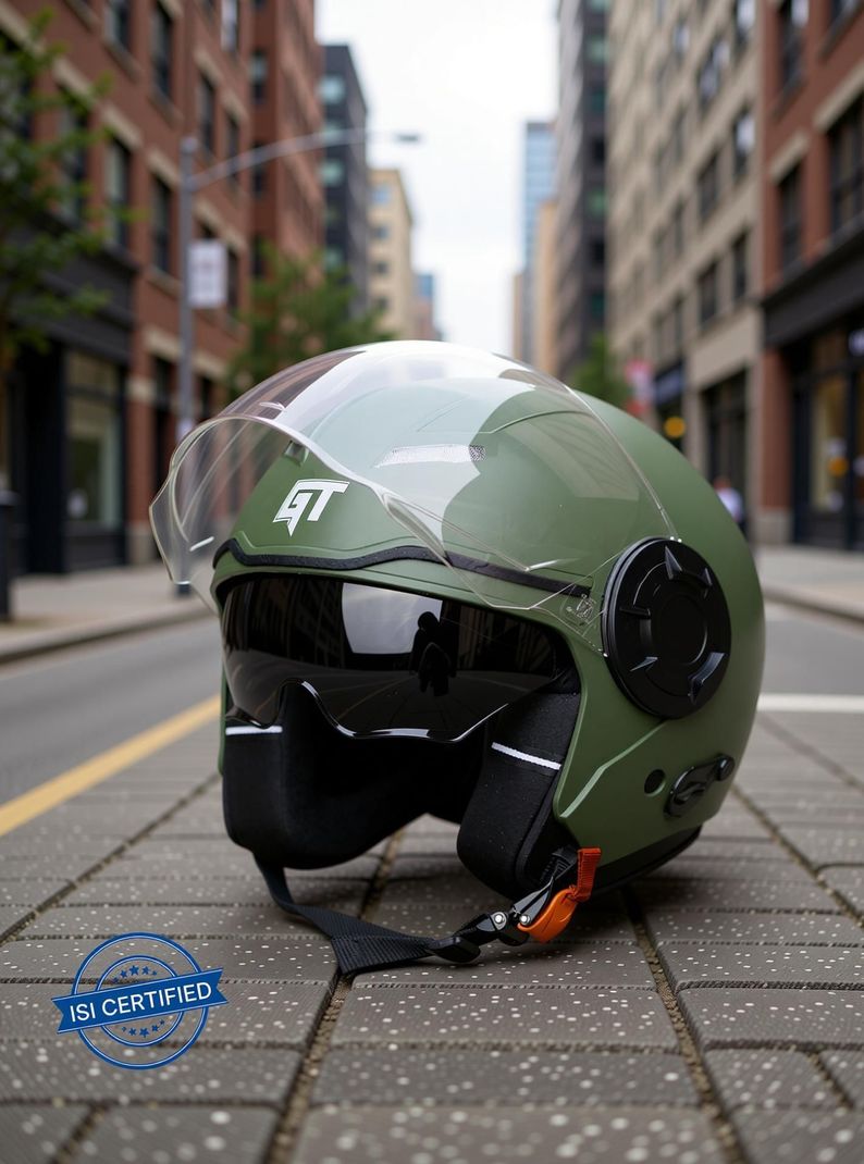 Steelbird GT Dashing Open Face Motorbike Helmet - Image 4