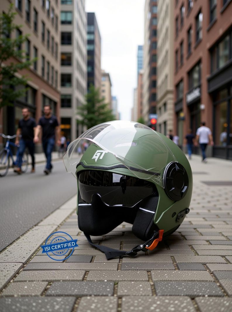Steelbird GT Dashing Open Face Motorbike Helmet - Image 3