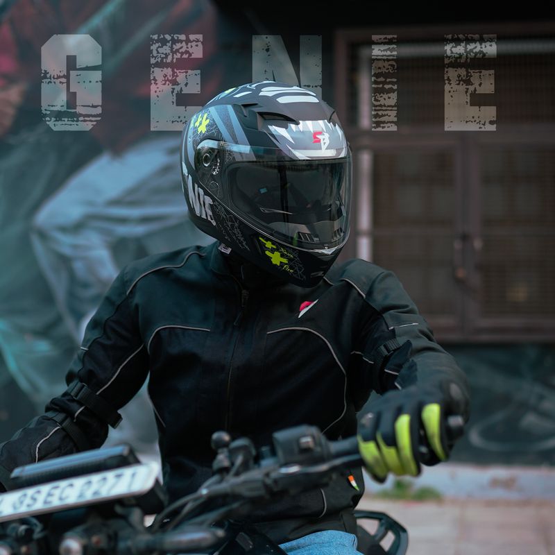 Steelbird SBA-21 Genie Full Face Graphic Helmet - Image 5