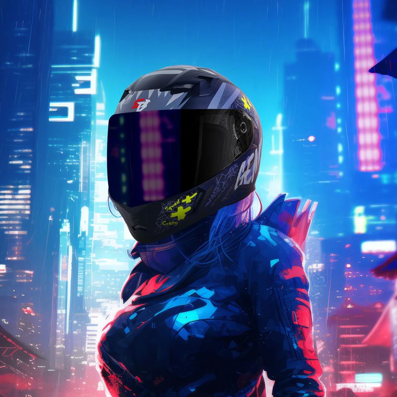 Steelbird SBA-21 Genie Full Face Graphic Helmet - Image 3
