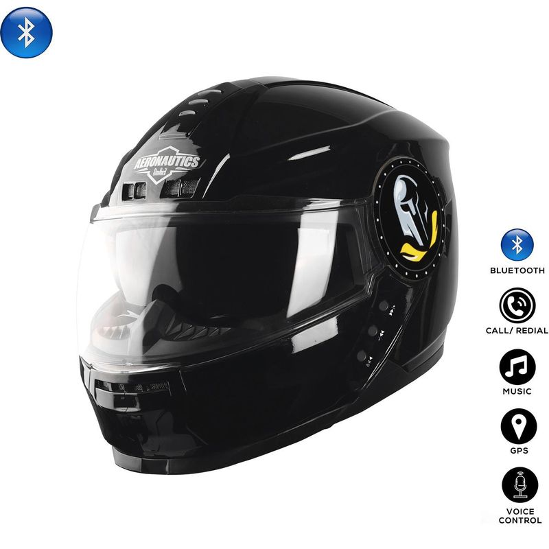 Steelbird Bluetooth Full Face ISI Helmet (Matt Black) - Image 3