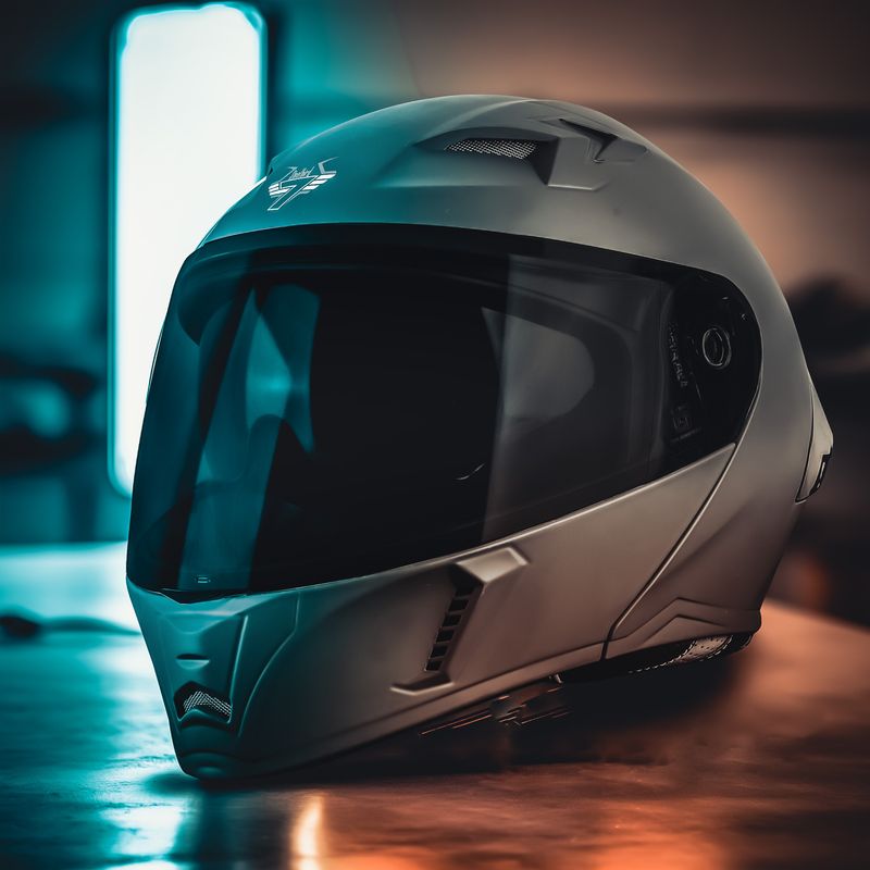 Steelbird SBA-20 7Wings Flip-Up Helmet (Glossy Black, Smoke Visor) - Image 6