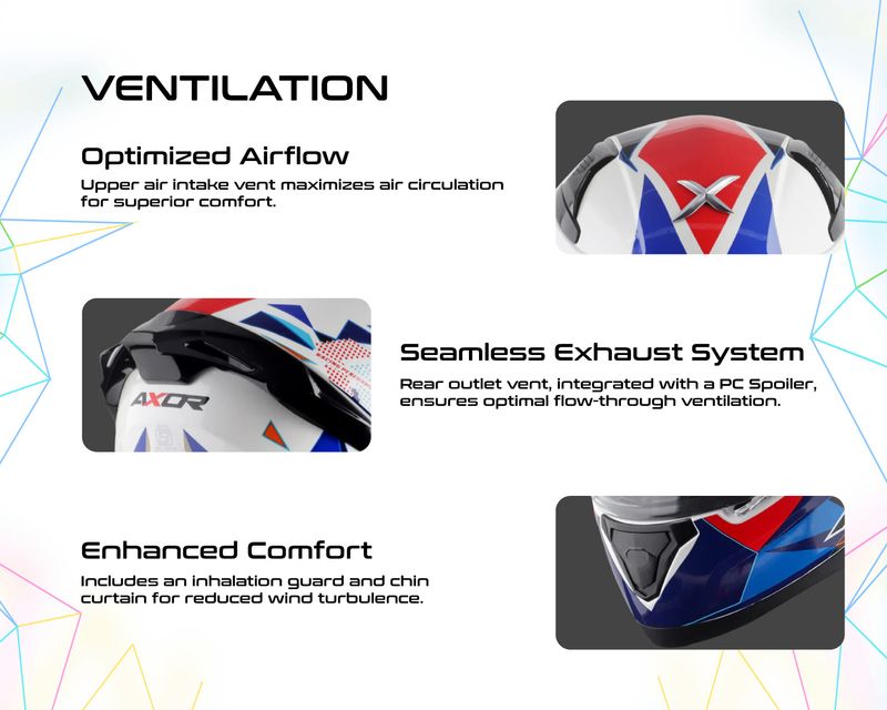 Axor Apex Prism Motorbike Helmet - Image 3