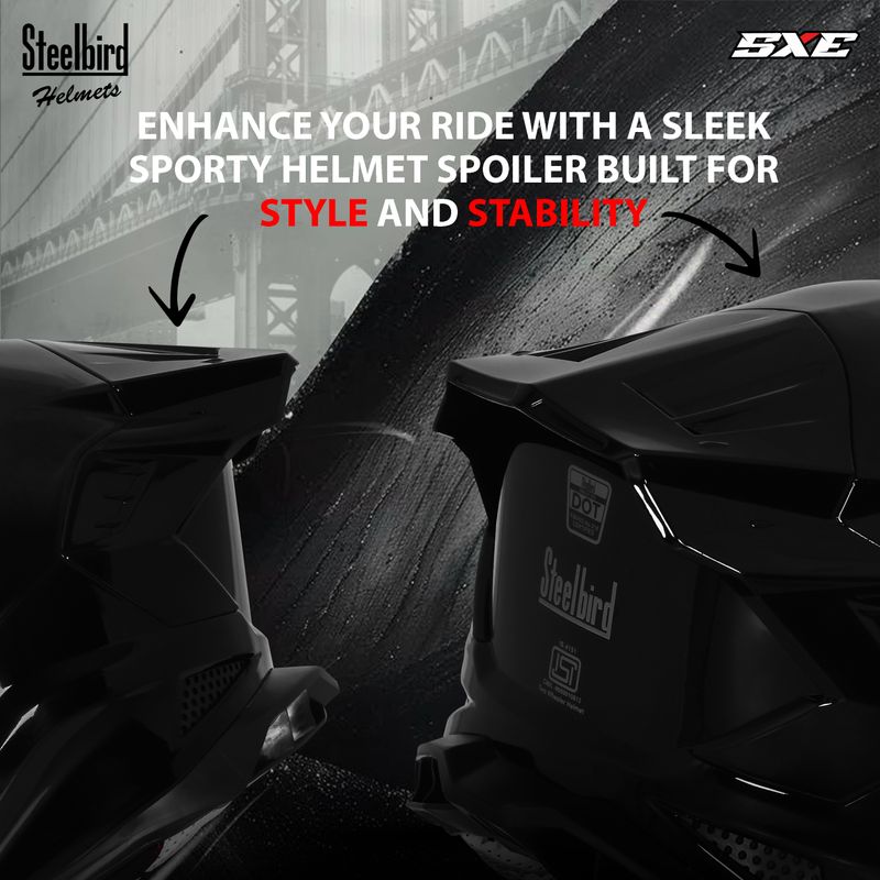 Steelbird 61 SXE Full Face Motorbike Helmet - Image 4