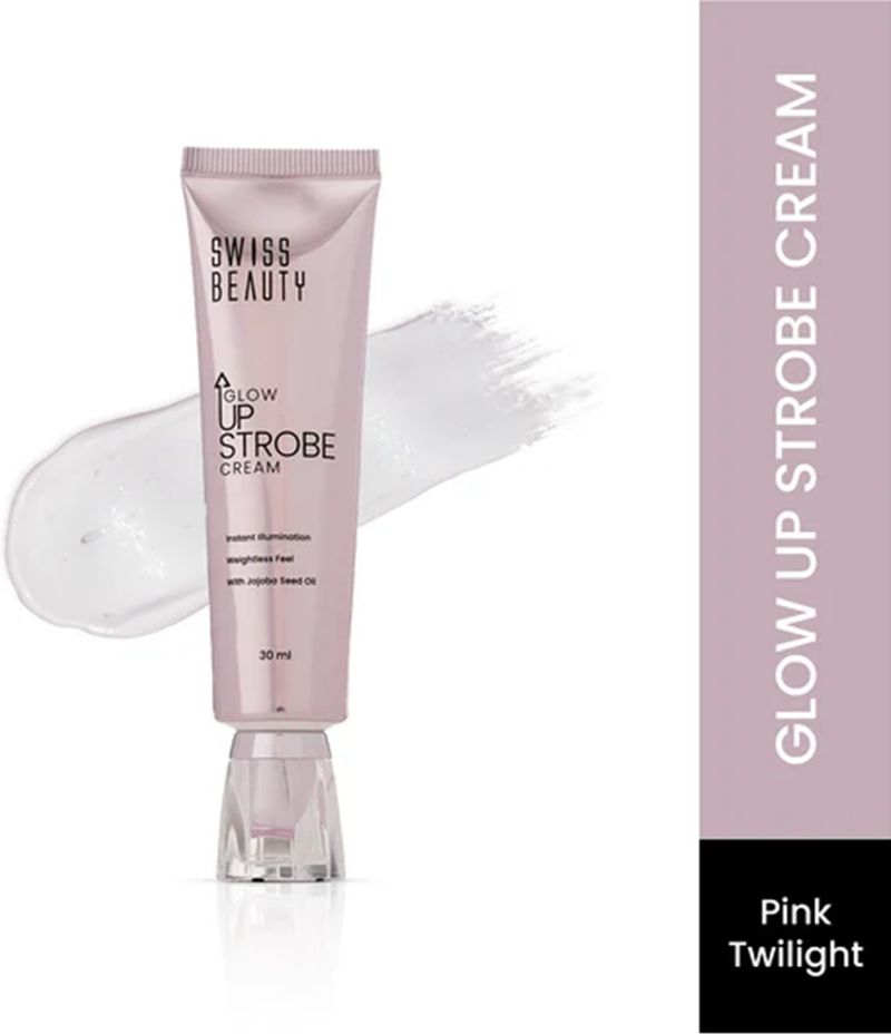 SWISS BEAUTY Glow Up Strobe Cream 30ml Highlighter Pink - Image 3