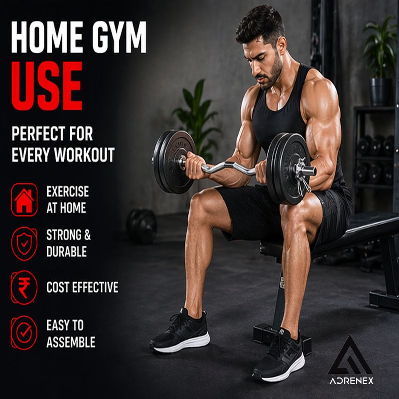 Adrenex 40 kg PVC Weight with 3ft Curl Rod - Image 6
