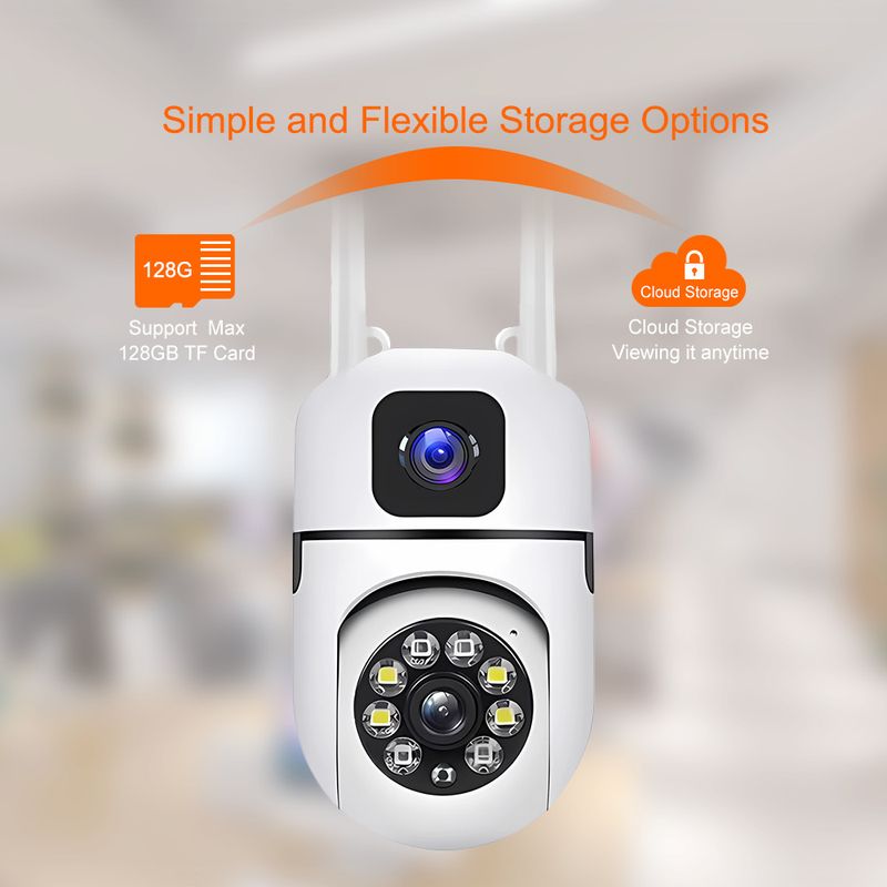 VisionCam Wifi Smart 360° Rotation, Full HD Night Vision & Ai Motion Detection Security Camera (SD Card Support Upto 128 GB, 2 Channel) - Image 3