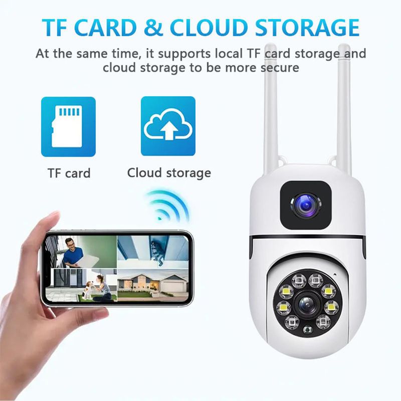 VisionCam Dual Lens PTZ WiFi Security Camera, 360° Rotation, Full HD - Image 5