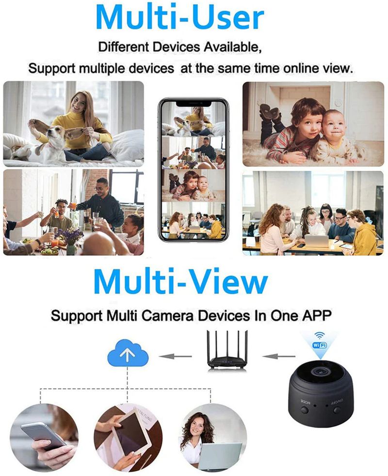 OSHSIZ Battery Operated Hidden Mini CCTV Camera with 1080P Resolution and Night Vision Security Camera (64 GB, 1 Channel) - Image 4