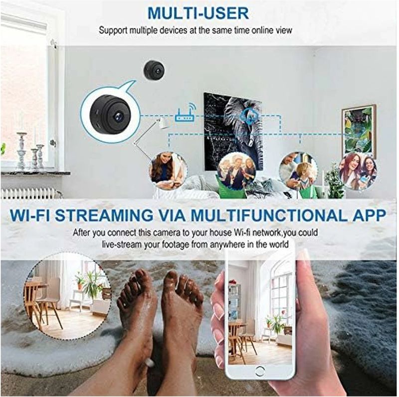 OSHSIZ Battery Operated Hidden Mini CCTV Camera with 1080P Resolution and Night Vision Security Camera (64 GB, 1 Channel) - Image 5