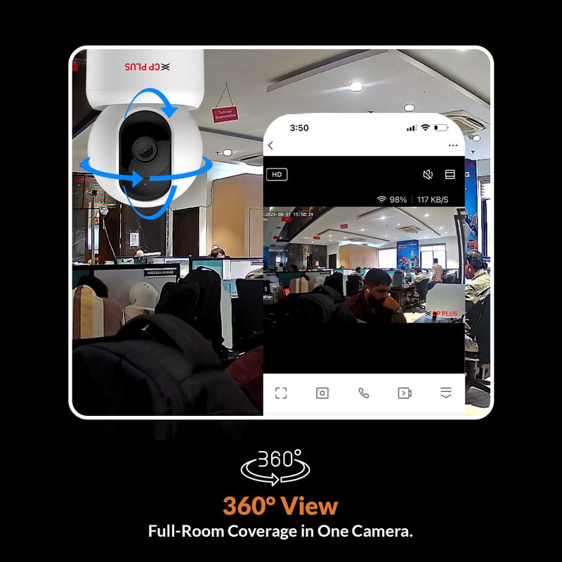 CP PLUS CP-E35Q 3MP WiFi Smart CCTV Camera - Image 4