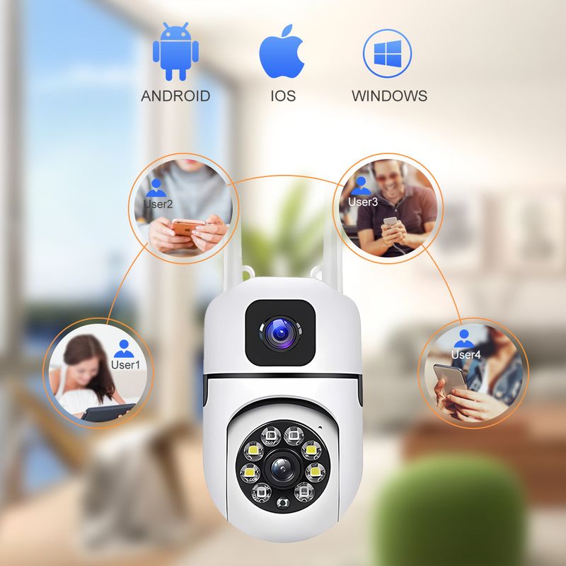 VisionCam Wifi Smart 360° Rotation, Full HD Night Vision & Ai Motion Detection Security Camera (SD Card Support Upto 128 GB, 2 Channel) - Image 5