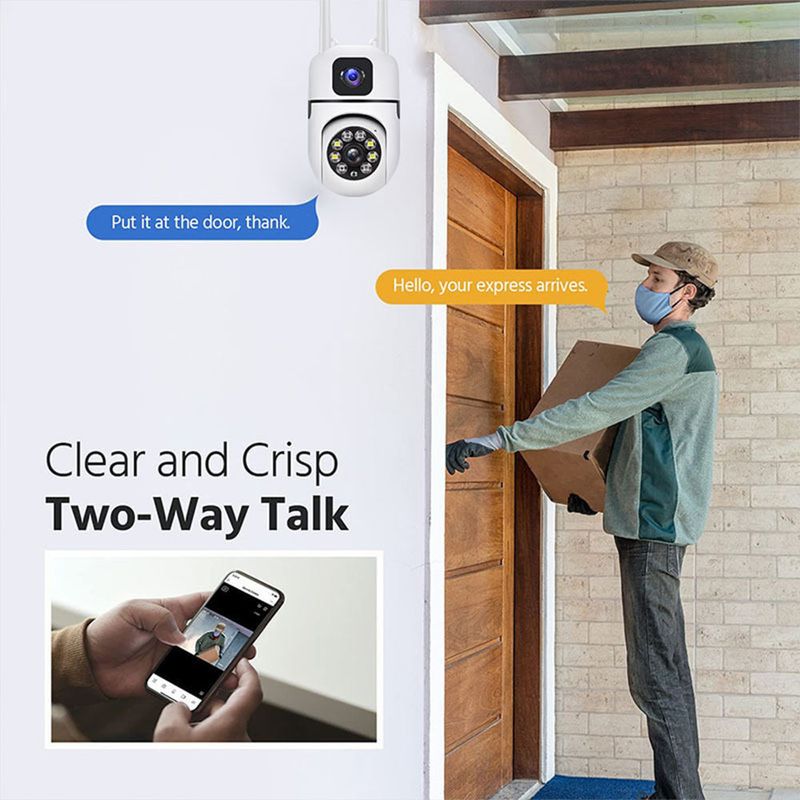 VisionCam Dual Lens PTZ WiFi Security Camera, 360° Rotation, Full HD - Image 6