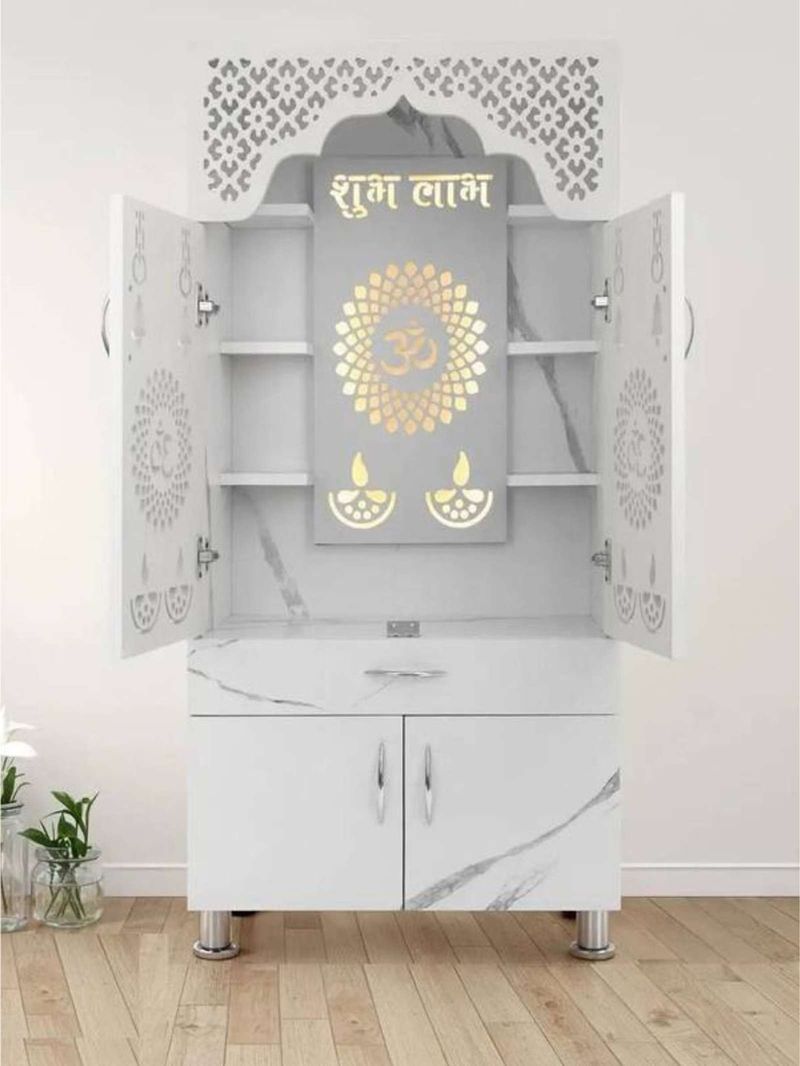 Flipkart Perfect Homes Studio Designer Wooden Temple with LED Light, - Image 2
