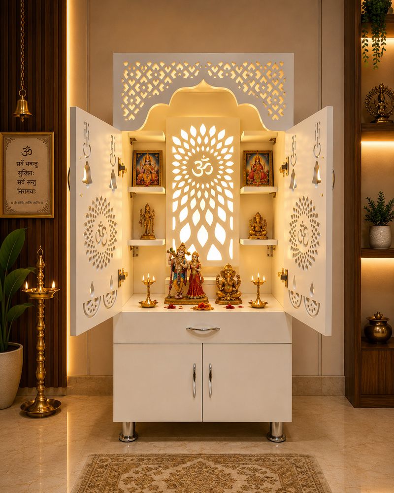 ArhantaCraft Premium Home Temple with LED Light, 130cm - Image 2