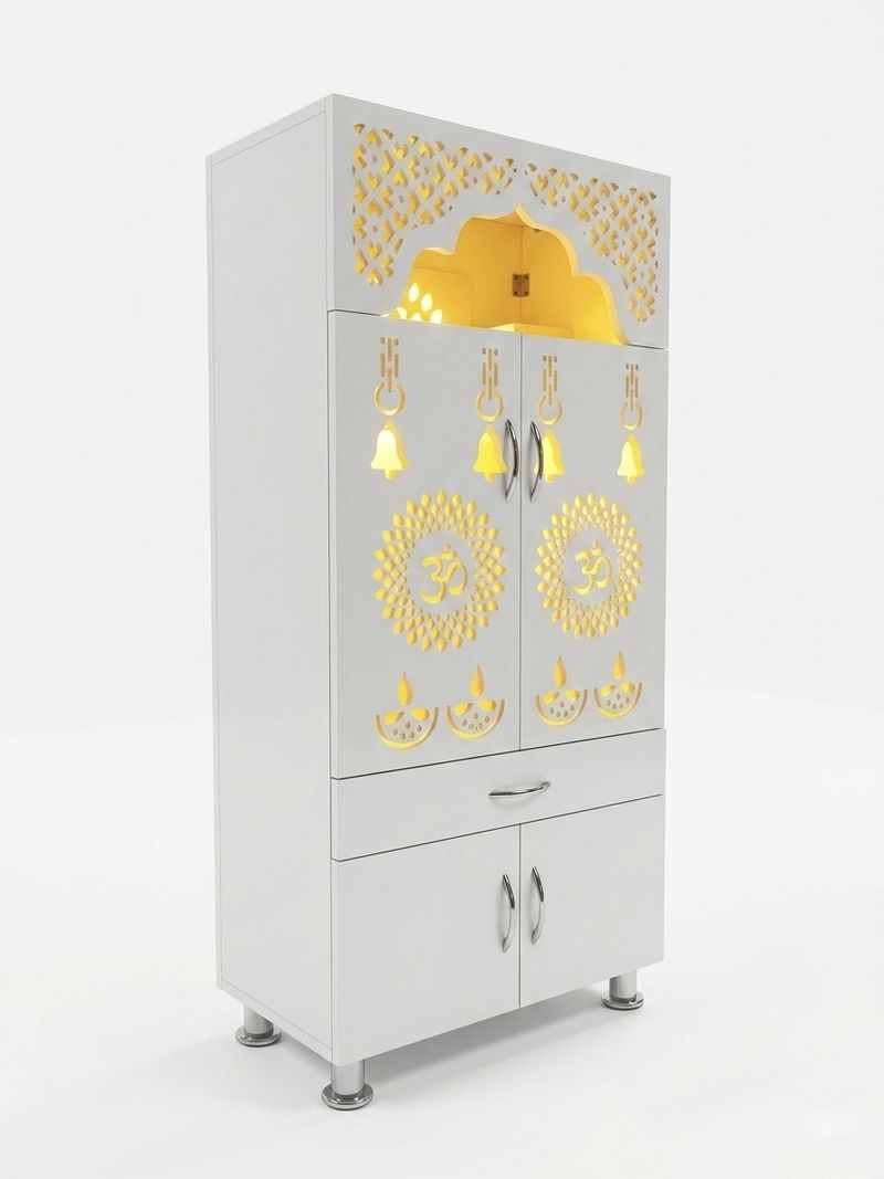 ArhantaCraft Premium Home Temple with LED Light, 130cm - Image 5