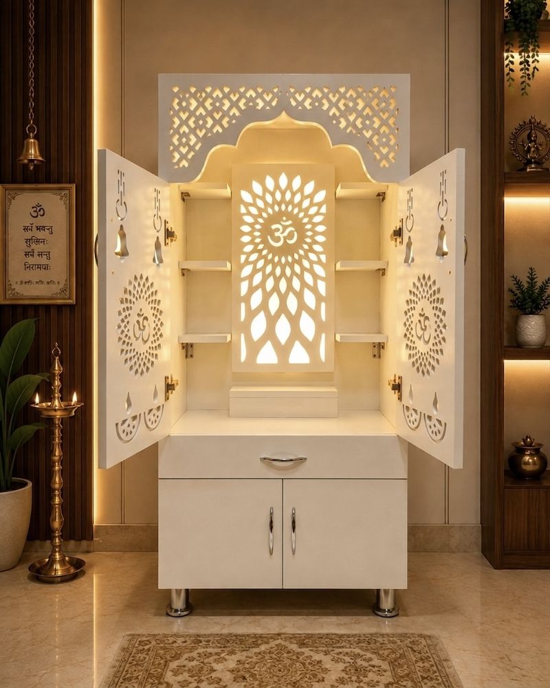 ArhantaCraft Premium Home Temple with LED Light, 130cm - Image 3
