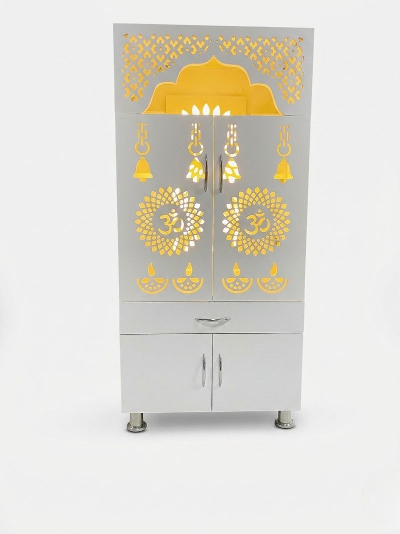 ArhantaCraft Premium Home Temple with LED Light, 130cm - Image 6