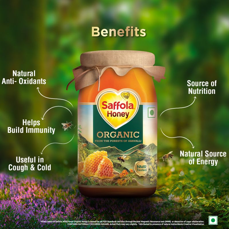 Saffola Organic Honey, 100% Pure, 1000g - Image 4