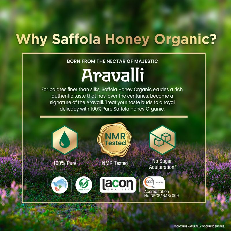 Saffola Organic Honey, 100% Pure, 1000g - Image 5