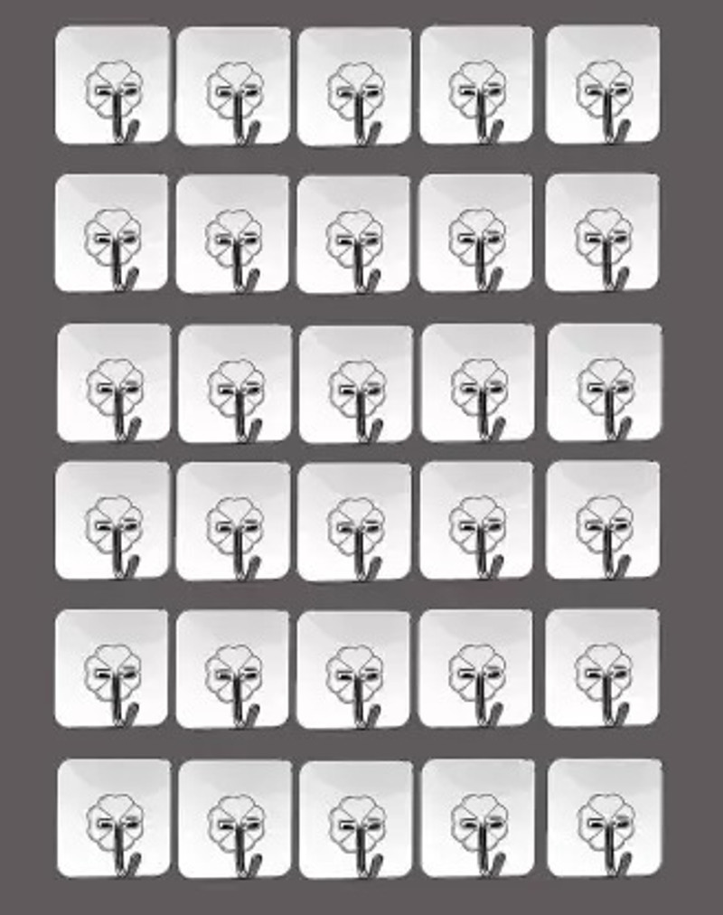 pyorit adhesive plastic wall hooks hangers hanging robe coat towel keys hook 30