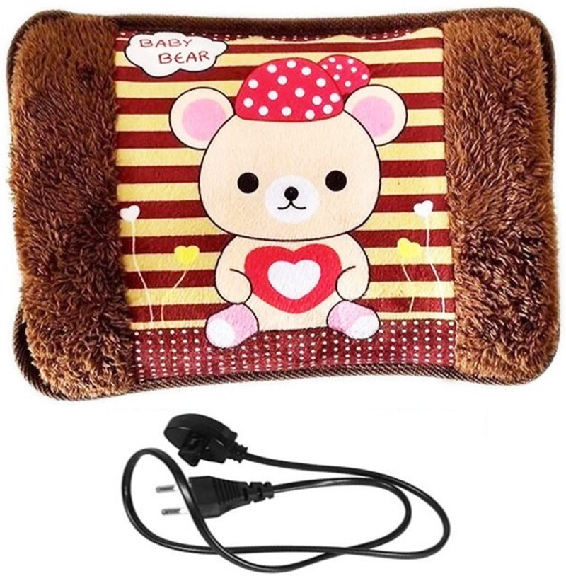 CRETO Velvet Fur Hot Water Bag , Pain Relief Warm Bag, Heating Gel Pad, Soft Fur Hot Hand Pillow/ Hand Pocket/ Hot Gel Bag electric 1 L Hot Water Bag 