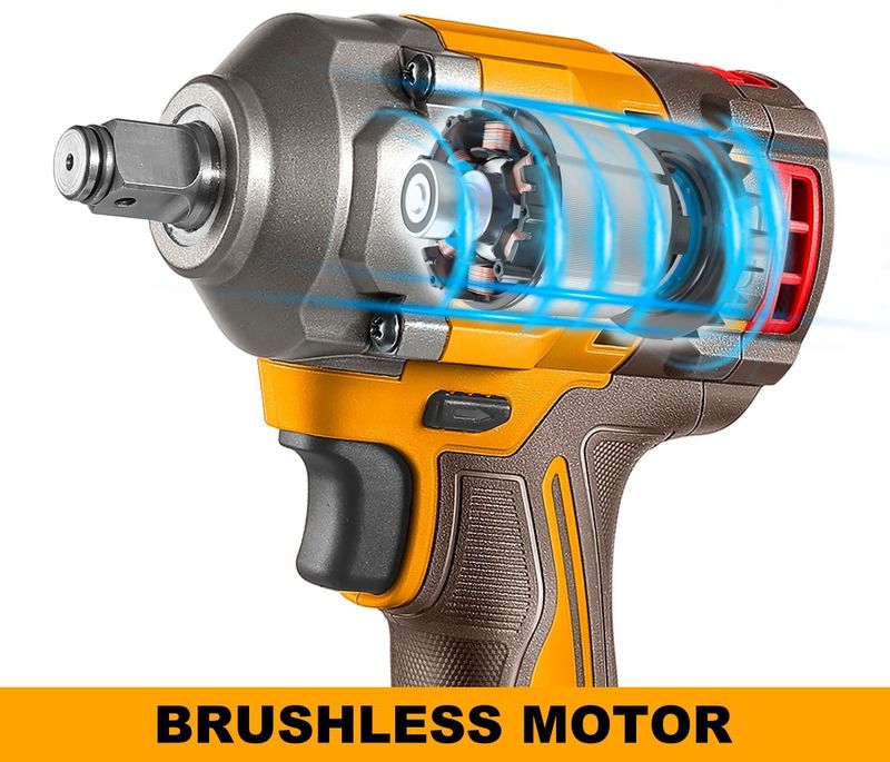 INGCO 20V Cordless Impact Wrench 405Nm + Work Lamp - Image 4