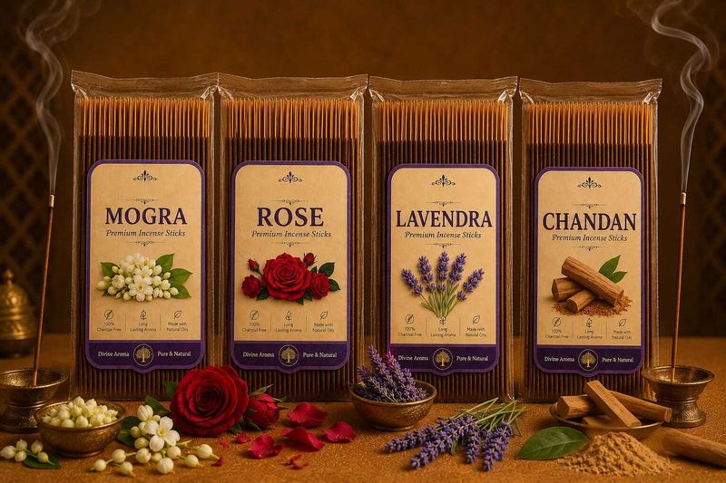 deepx Mogra Rose Chandan Lavendra Agarbatti 250x5Gram - Image 2
