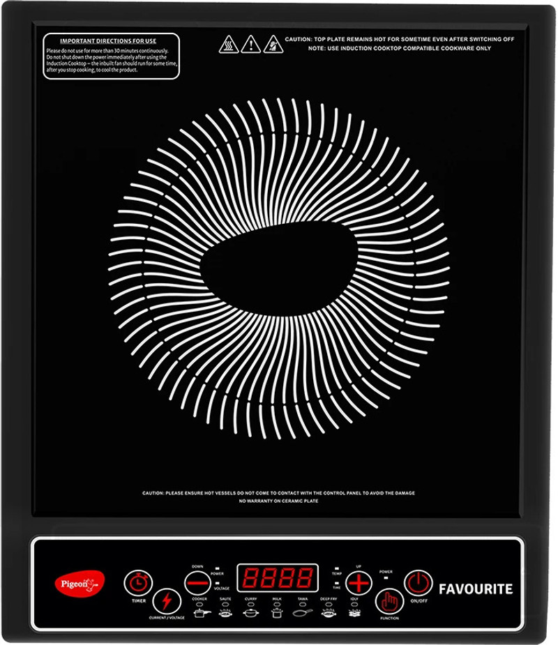 pigeon 1800 w induction cooktop push button