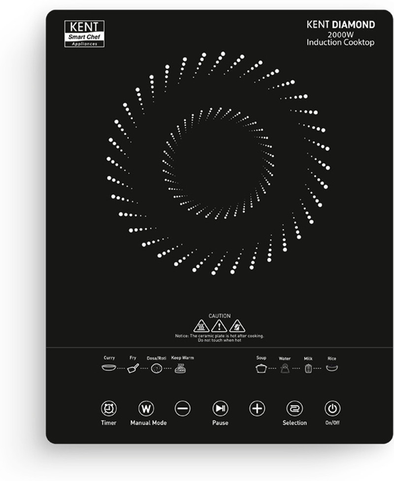 KENT 2000 W Induction Cooktop Touch Panel (Black, 116130)