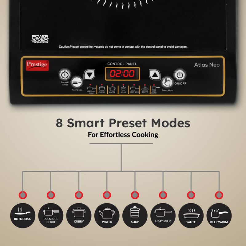 Prestige 1200W Induction Cooktop - Image 4