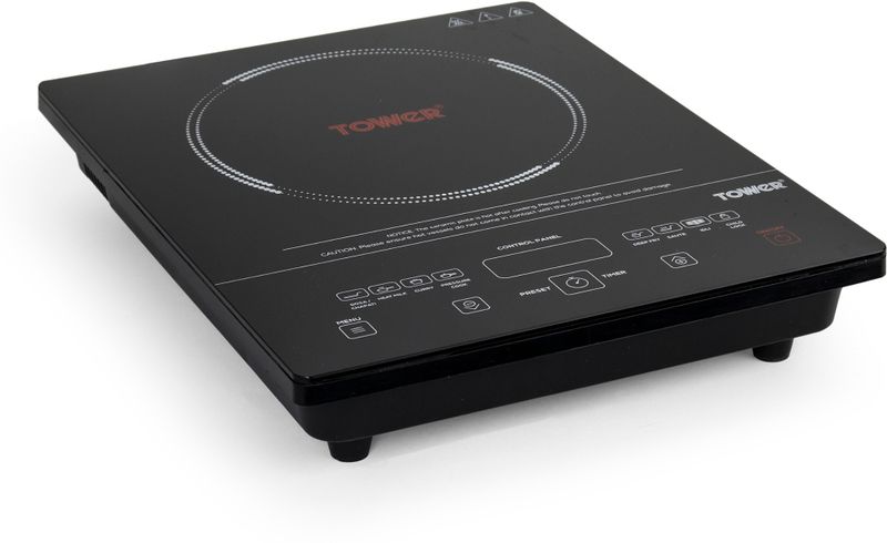 Tower 2000 W Induction Cooktop Touch Panel (Black, Windsor, 7 Preset Menus, Portable Electric Stove, Fast Heating, Energy Efficient)