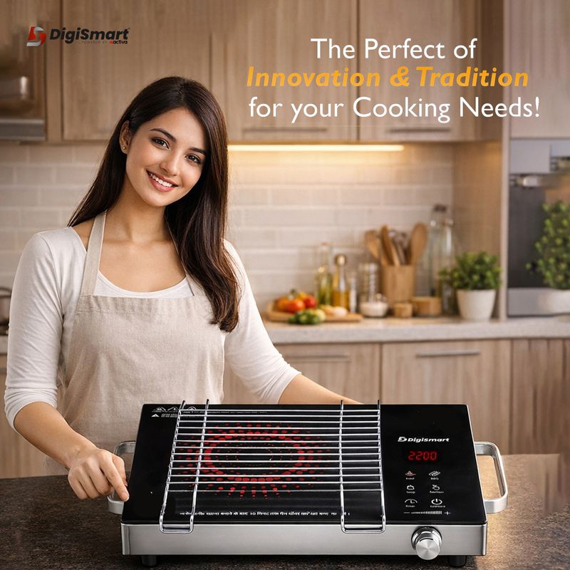 DIGISMART 2200 W इंडक्शन कुकटॉप टच पैनल (काला, Emerald 2200 - Image 5