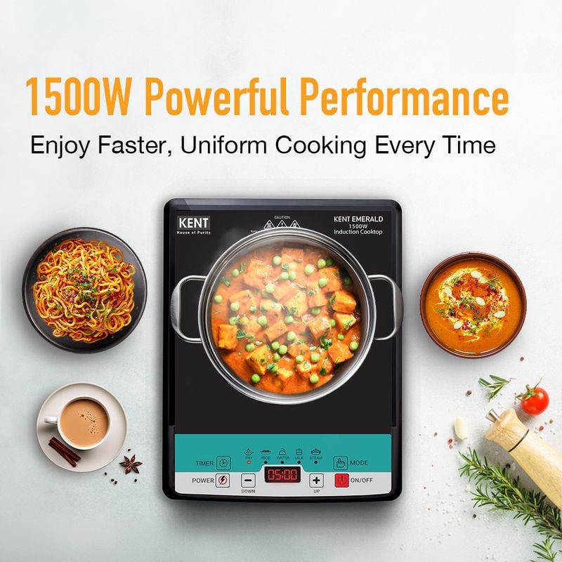 KENT 1500W Induction Cooktop Black - Image 5