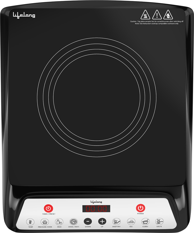Lifelong 1800 W Induction Cooktop Push Button
