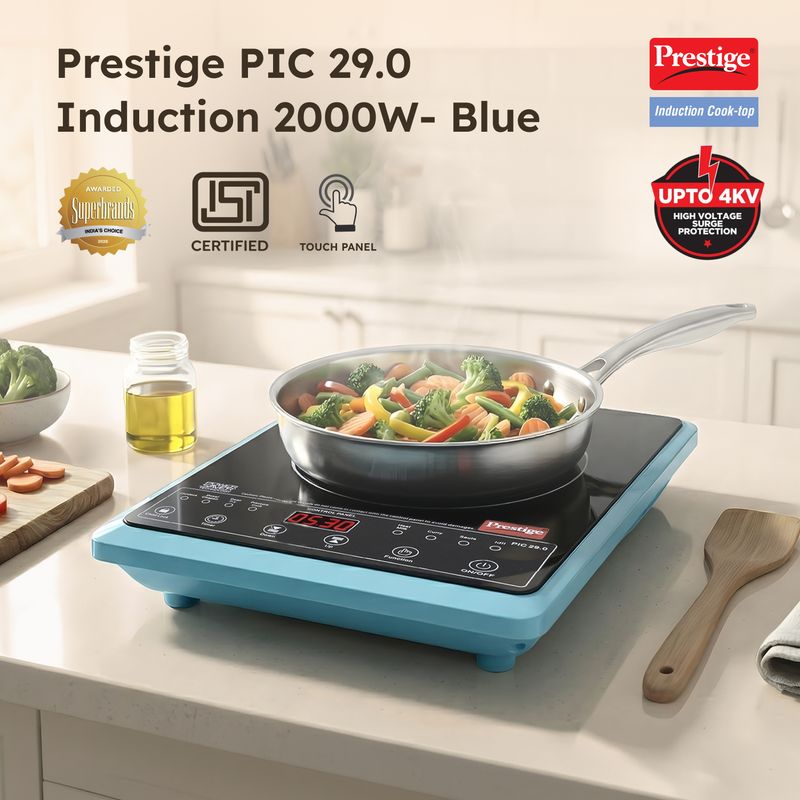 Prestige 2000 W Induction Cooktop Push Button (Blue, 29) - Image 3