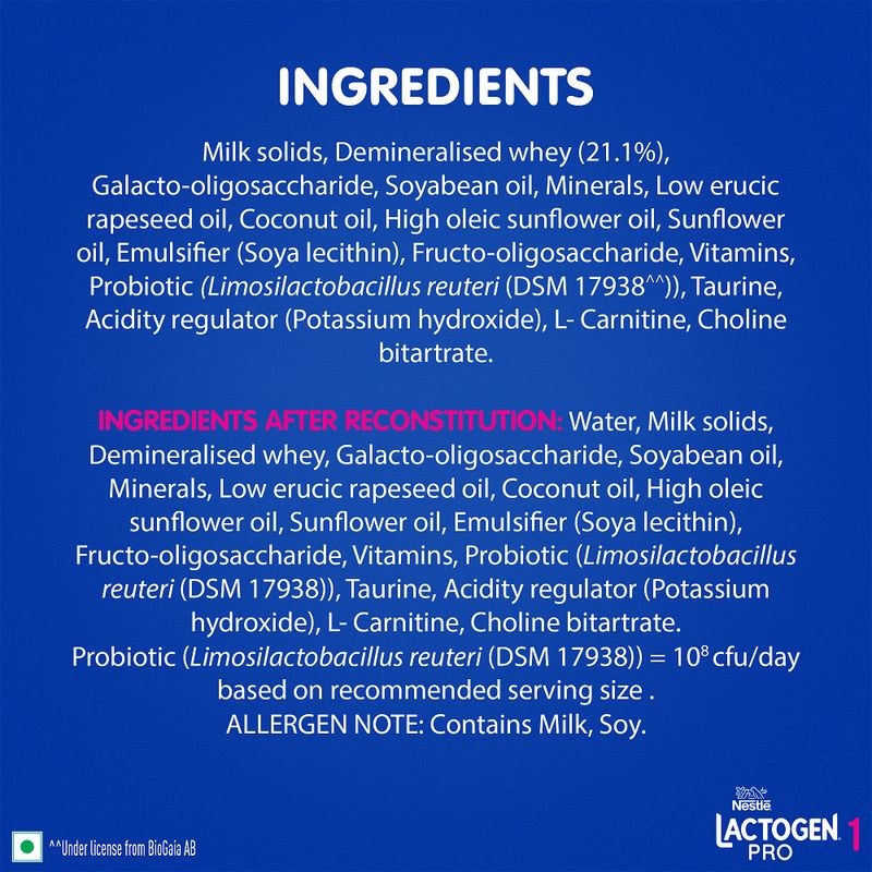 Nestle Lactogen Pro 1 Infant Formula Powder (475 g, Upto 6 Months) - Image 4