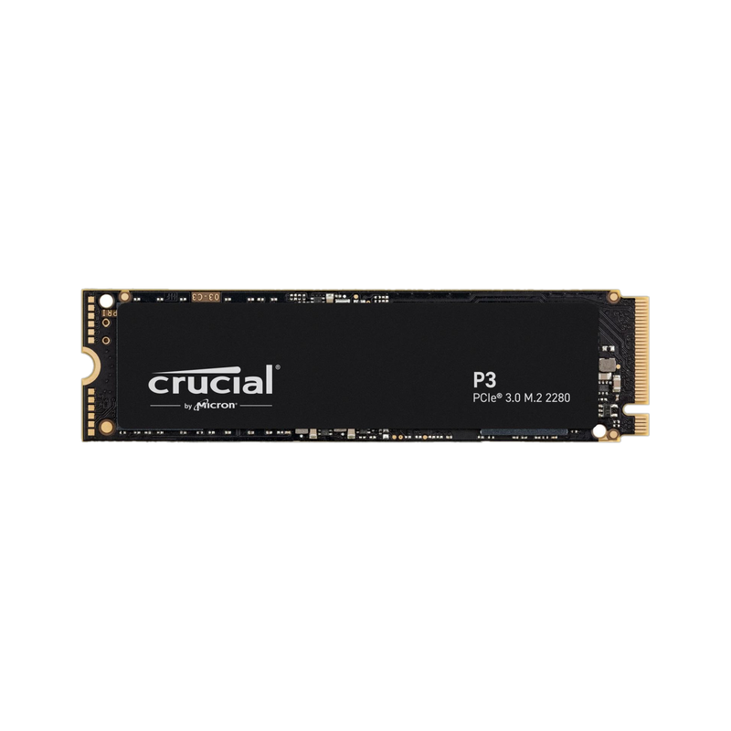 Crucial CT1000P3SSD8 1000 GB Desktop, Laptop Black PCIe NVMe Internal Solid State Drive (SSD) (P3 PCIe 3.0 NVMe M.2 2280) Interface: PCIe NVMe, Form F
