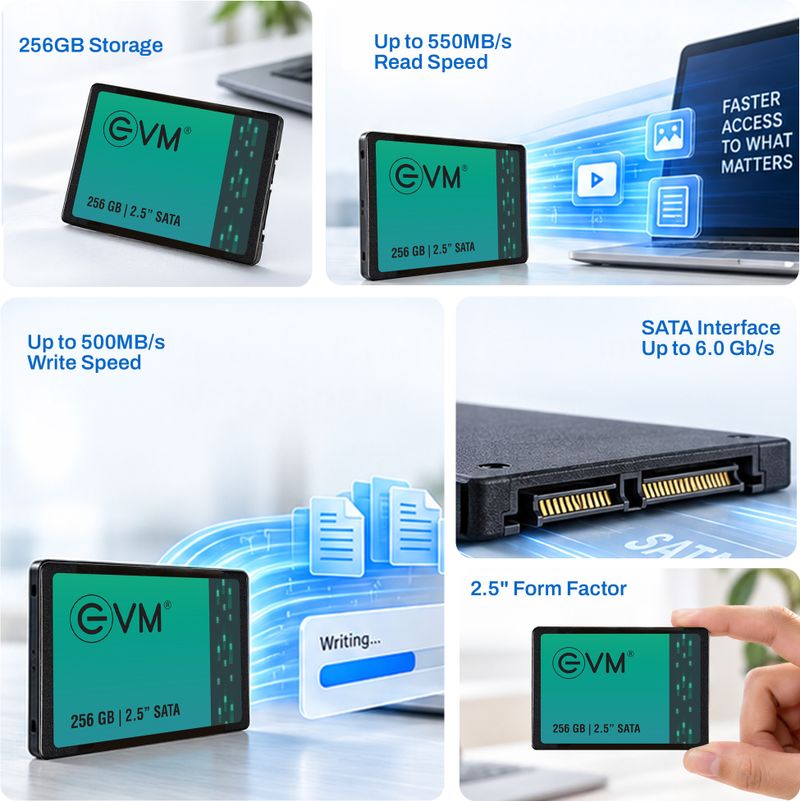 EVM EVM25 256GB Black SATA SSD - Image 3