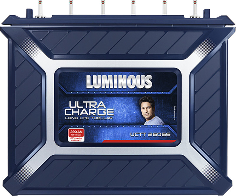 LUMINOUS 66 Months Warranty Tubular Inverter Battery 220 Ah, UCTT 26066
