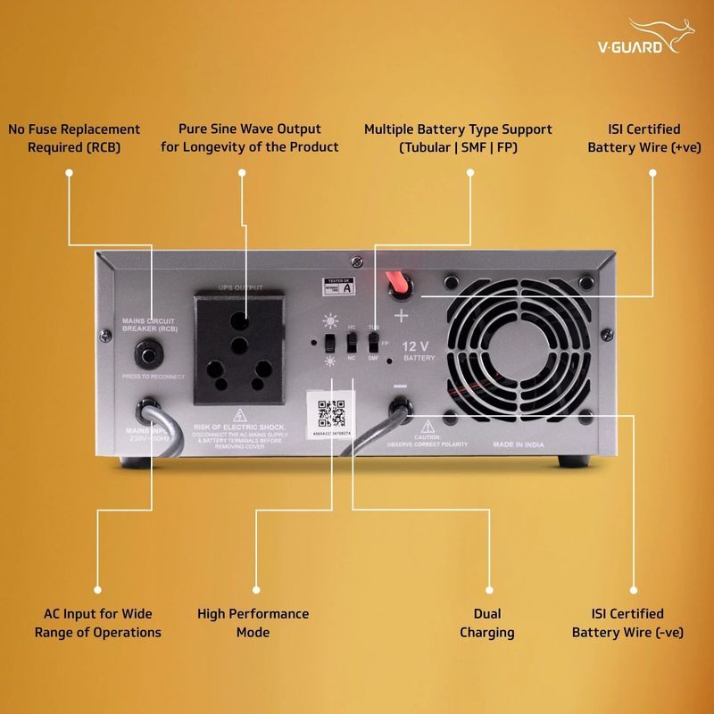 V-Guard Smart Pro 1200s Solar Inverter - Image 6