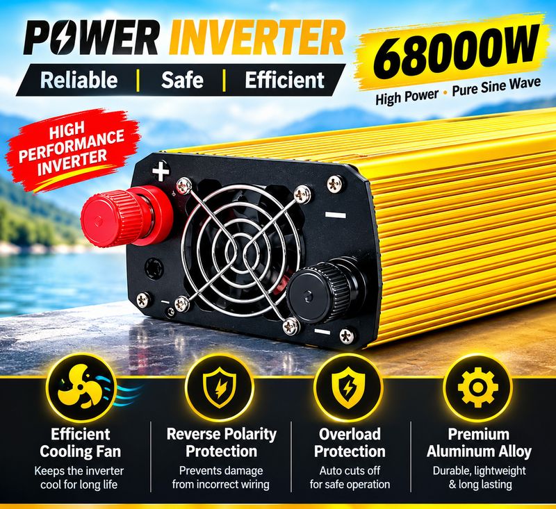CLAPON 68000W Pure Sine Wave Inverter 1200 VA - Image 5