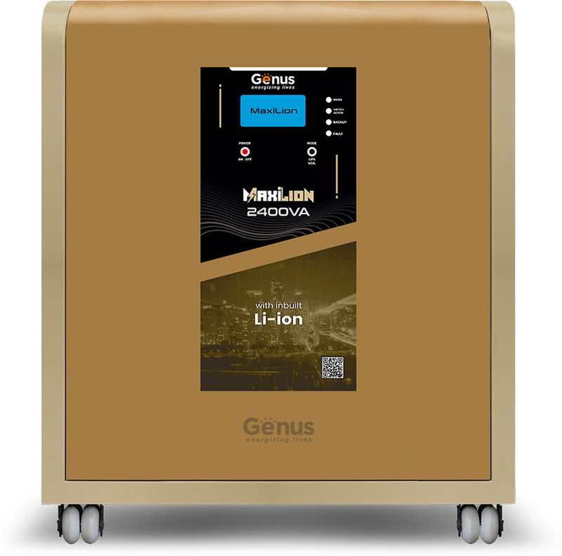 Genus Maxilion 2400 Maxilion Lithium Ion Battery Inverter with 60 Months Warranty Pure Sine Wave Inverter (2400 VA)