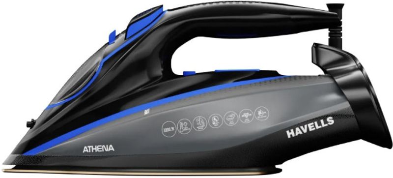 HAVELLS Athena Strem 3000W Steam Iron (Black, Blue) - Image 3