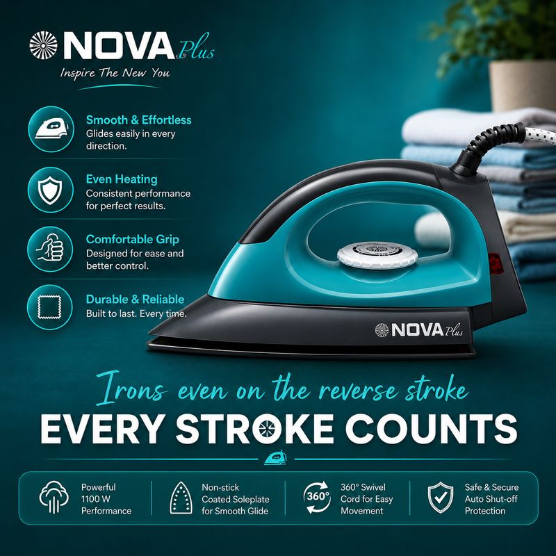Nova Plus Amaze NI 10 1100W Dry Iron - Image 6