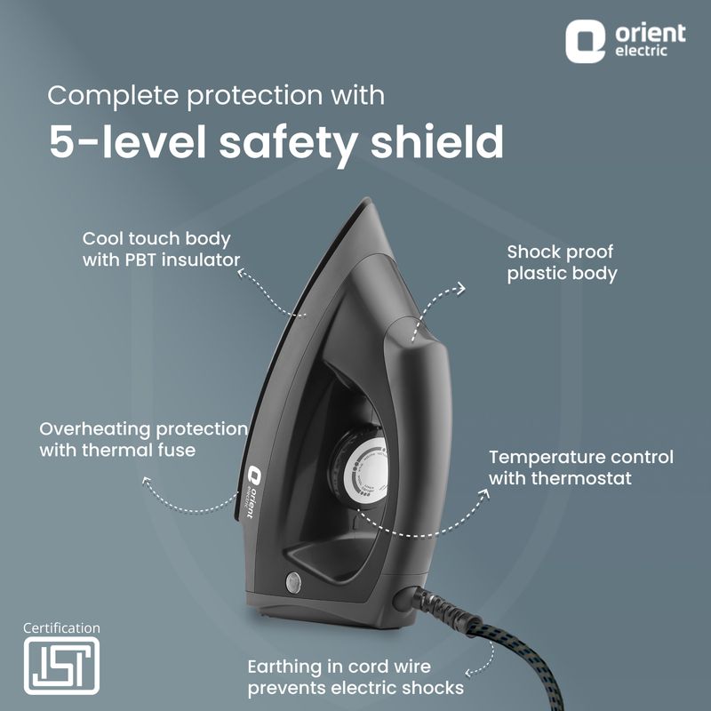 Orient Electric Fabriglide 1000W Dry Iron - Image 4